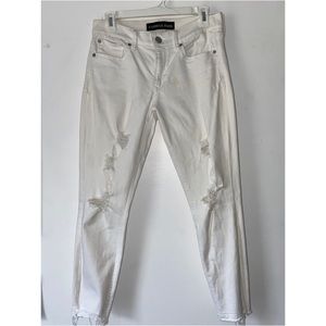 express white distressed jeans